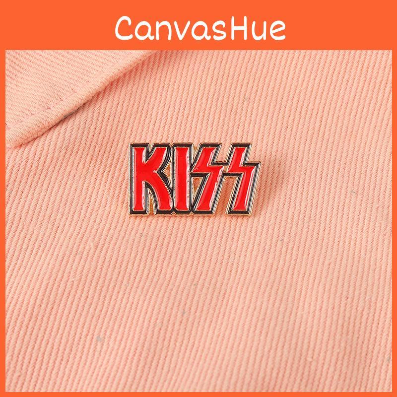 Band Elegant Kiss Metal Brooch Creative Pin For Rock Music Fans Unique Gift For Him Her Or