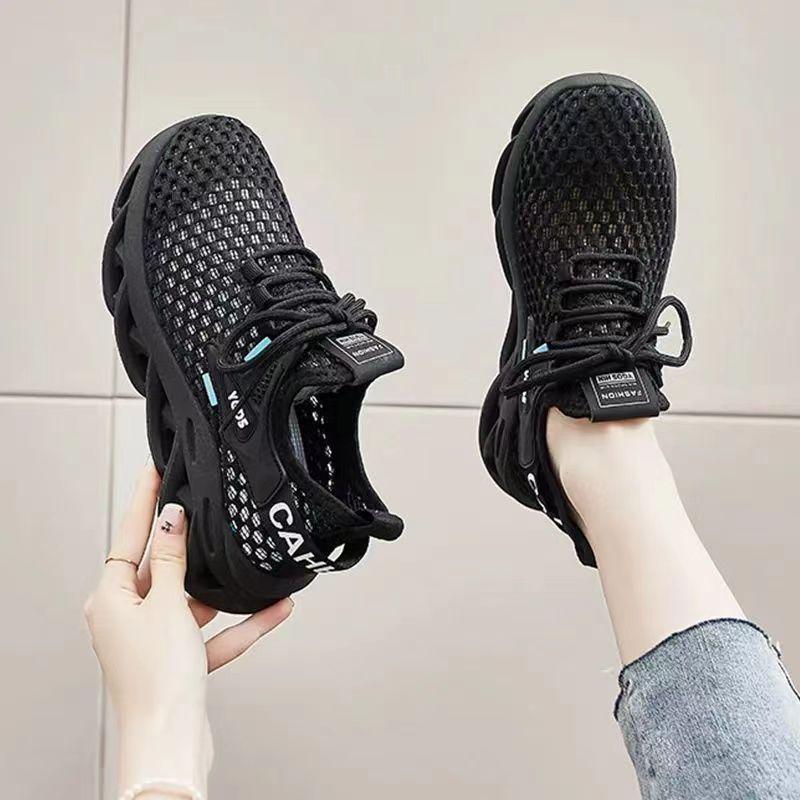 Dámské letní prodyšné síťované tenisky Step on Shit, nové síťované duté bílé boty s měkkou podrážkou, běžecké boty