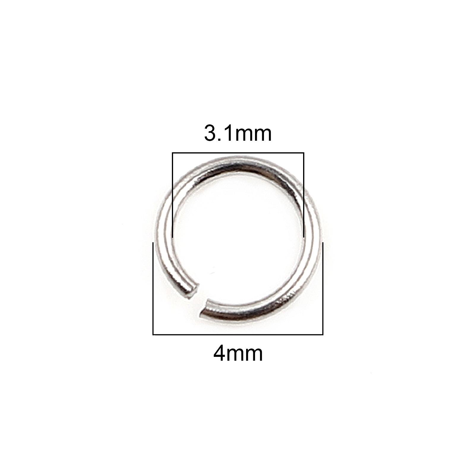 

100pcs 0.5mm-1.8mm-4mm-16mm Stainless Steel Open Jump Rings Findings Round Silver Color DIY Making Keychain Necklace Jewelry