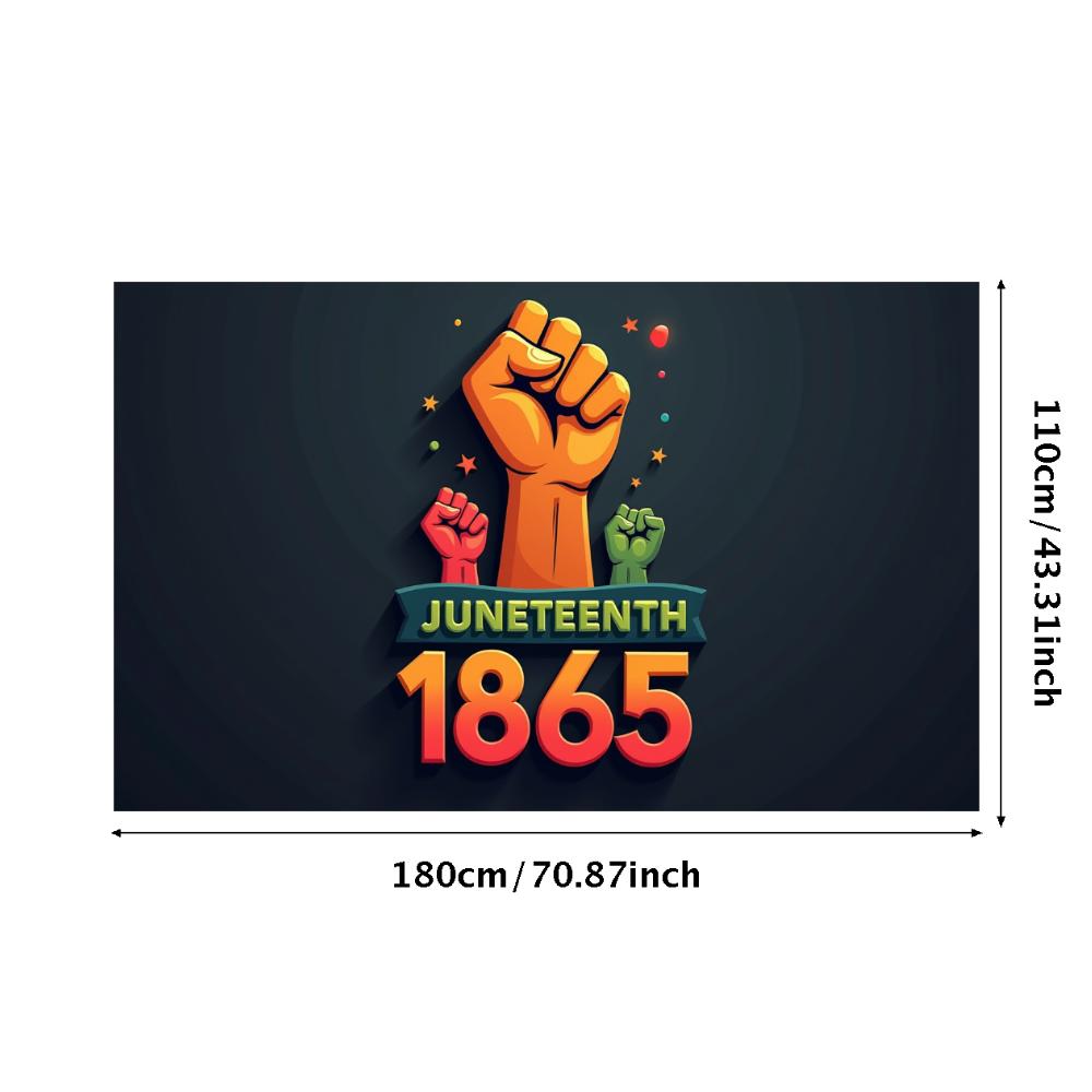 Cultural Representation Cultural Banner Symbolic Banner Juneteenth Decoration for Community Event Public Gathering