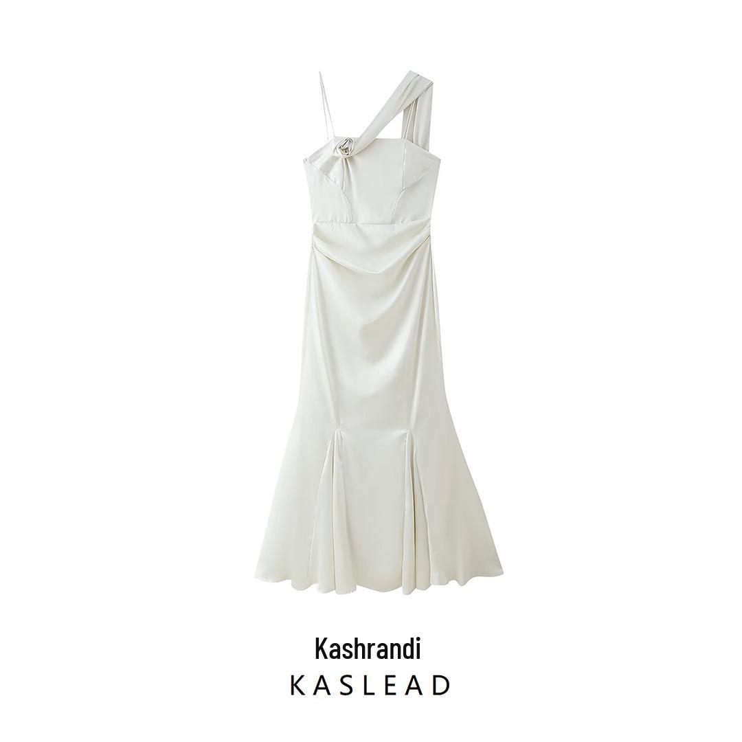 

Spring 2025 Floral Camisole Dress - European & American Style Large белый