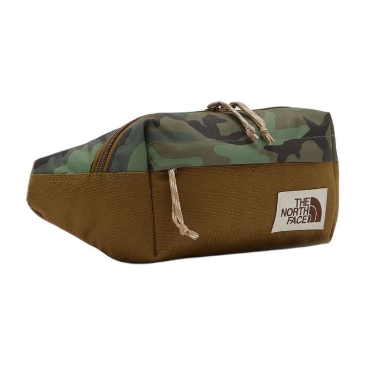 The North Face 3.8L Sports Casual Zipper Waist Bag Crossbody Bag Outdoor Bag Unisex bags Camouflage-Green NF0A3KY6-28H