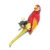 Papagei Dekor Statue Figur Scharlachroter Ara Skulptur Vögel Garten Hof Dekoration