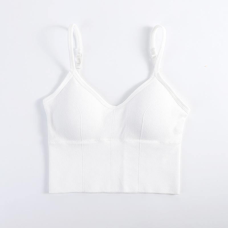 Top a tubino senza schiena a forma di U Kaka alla moda con imbottitura sul petto