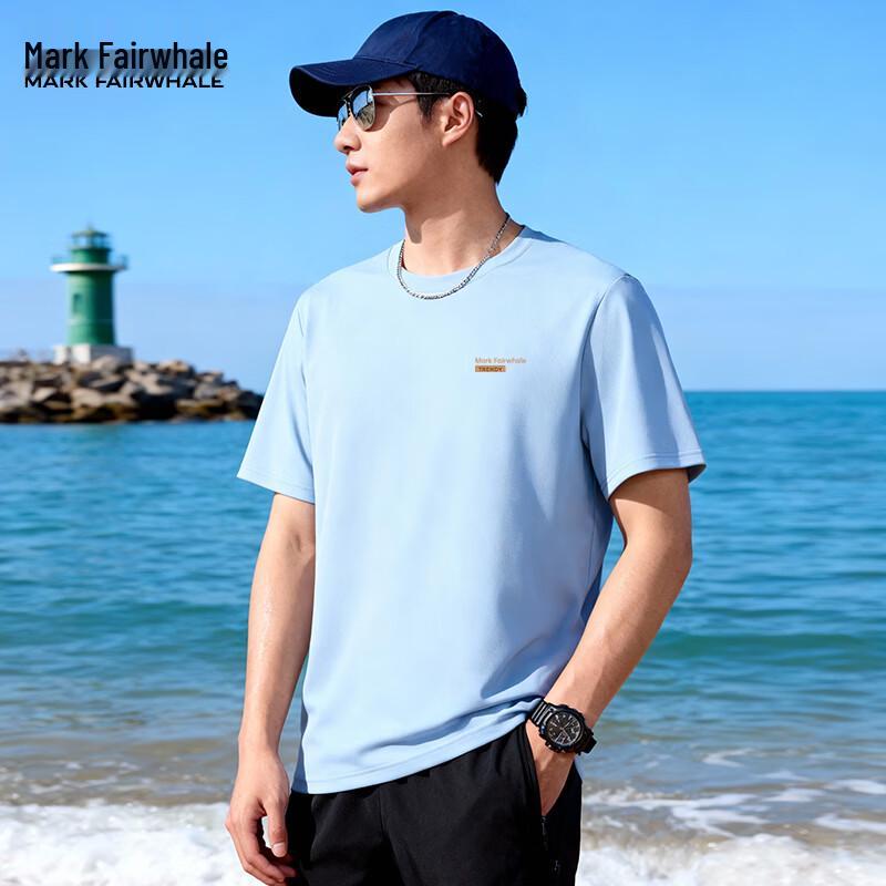 Mark Fairwhale Men's Spring/Summer Round Neck Pure Cotton T-Shirt