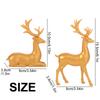 Creative Deer Desktop Ornament Modern Christmas Deer Statue Crafts Elk Home Decor  Mantle Display