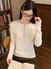 Autumn/Winter Pure Desire Spicy Girl Cotton Long-Sleeve Slimming T-shirt - Women's Versatile Flattering Top