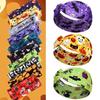 Vintage Knot Elastic Turban Soft Halloween Printed Headband  Hair Accessories