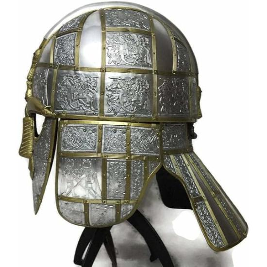 SCA Medieval Knight Armor Pre Viking Armour Sutton Hoo Helmet