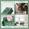 Floral Foam Cage Flower Cage Holder with Foam for Alive/Artificial Flowers Arrangement Wet Floral Foam Blocks for Wedding Birthdays Home Decor