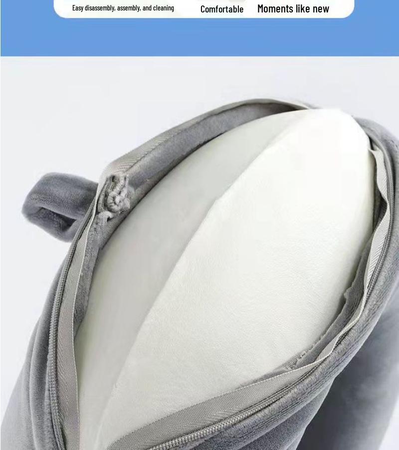 Solid Color U-Shaped Neck Pillow for Travel, Car, Office, or Napping - Cervical Support & Customizable Gift Option