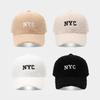 New Lamb Wool NYC Letter Embroidered Baseball Cap Winter Outdoor Leisure Warm Sun Hat Tide