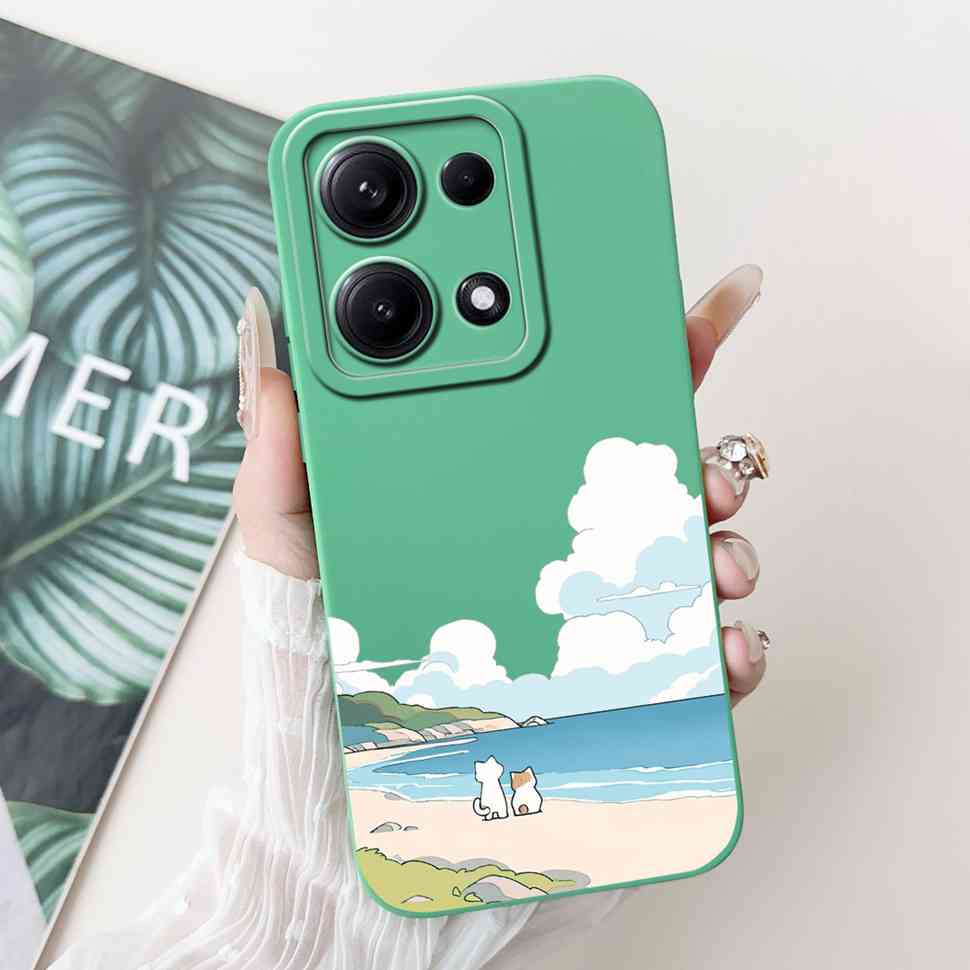 Simple Silicone Case For Redmi Note14S 4G Cute Panda Rabbit Shockproof Back Cover Note14 For Xiaomi Redmi Note 14 14S Cases