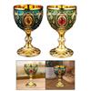 Vintage Chalice Medieval Goblet Renaissance Gifts Engraving Handcraft Ceremonial Drinkware Flower Pattern Shot Glass 30ml