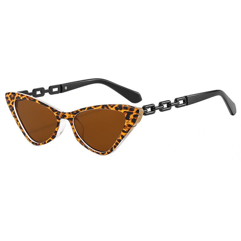 2022 Trendy Women's Metal Chain Triangle Sunglasses