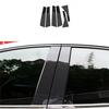 6X For Cadillac CT6 2016-2020 PC Window BC Pillar Post Molding Trim Carbon Fiber