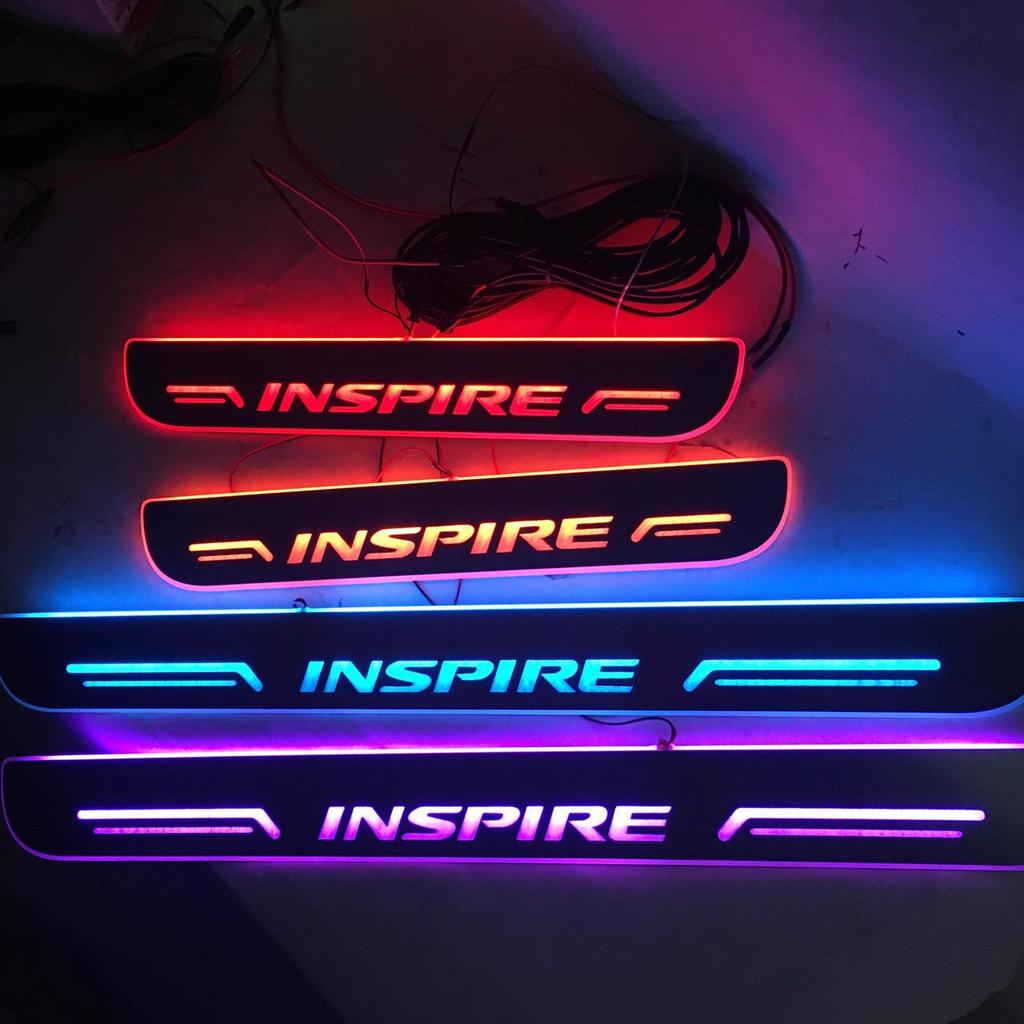 4 PCS Dynamic Door Sill Strips with LED Lights for INSPIRE