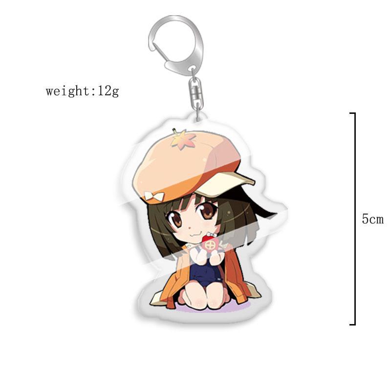 Monogatari Series Keychain: Hachikuji Mayoi & Hitagi Senjougahara Acrylic Pendant