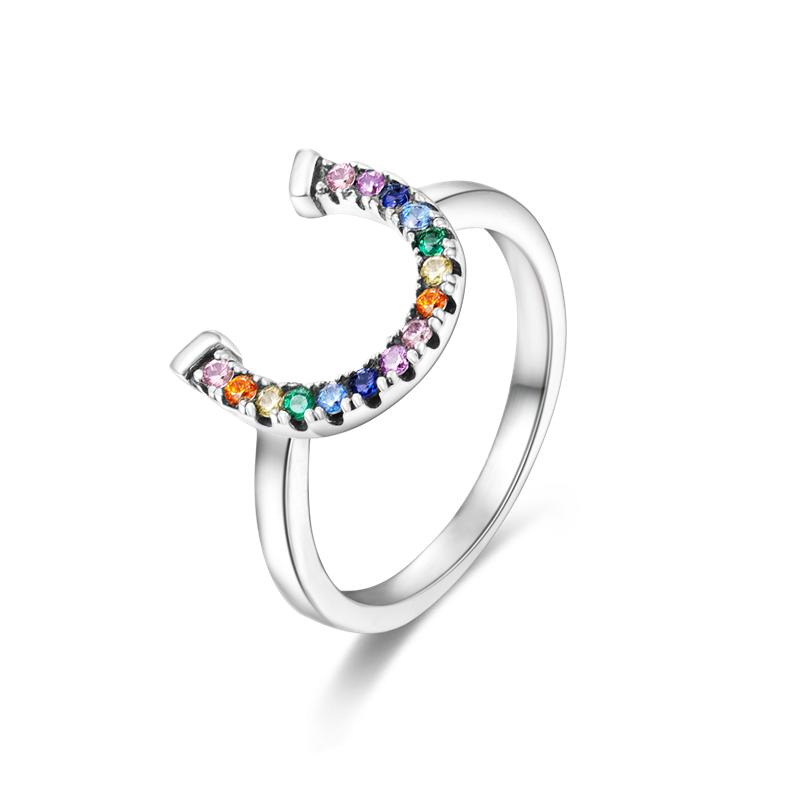 Authentic Copper Ring for Women Zircon CZ Horseshoe Butterfly Geometric Finger Ring Copper Authentic Jewellery