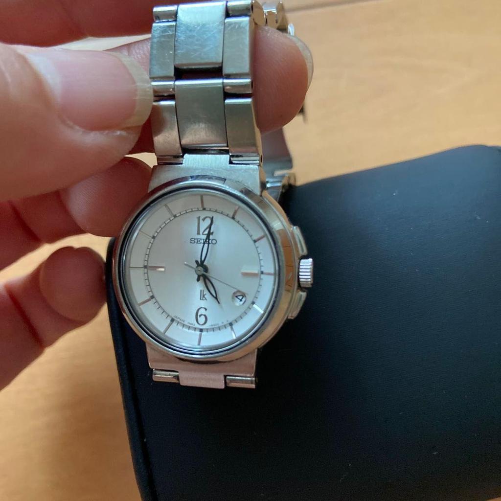 Used SEIKO Lukia Watch Silver Ladies Working Condition