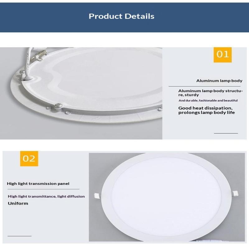 LED-Downlight Dimmbar 3W 6W 9W 12W Quadratisch Rund LED-Spotlicht AC110V/220V Deckenlicht Innen Einbau-Downlight