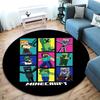 Sandbox Electronic Xbox Games Minecraft Circular Carpet Household Goods Decoration Anti Slip Home Table and Chair Mat Aisle Door Mat Carpet D11