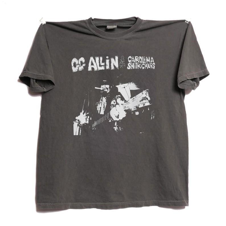 GG Allin The Carolina Shitkickers винтажная темно-серая футболка QT7913 XXXXL