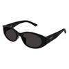 Balenciaga Grey Oval Ladies Sunglasses Bb0396sk 001 55