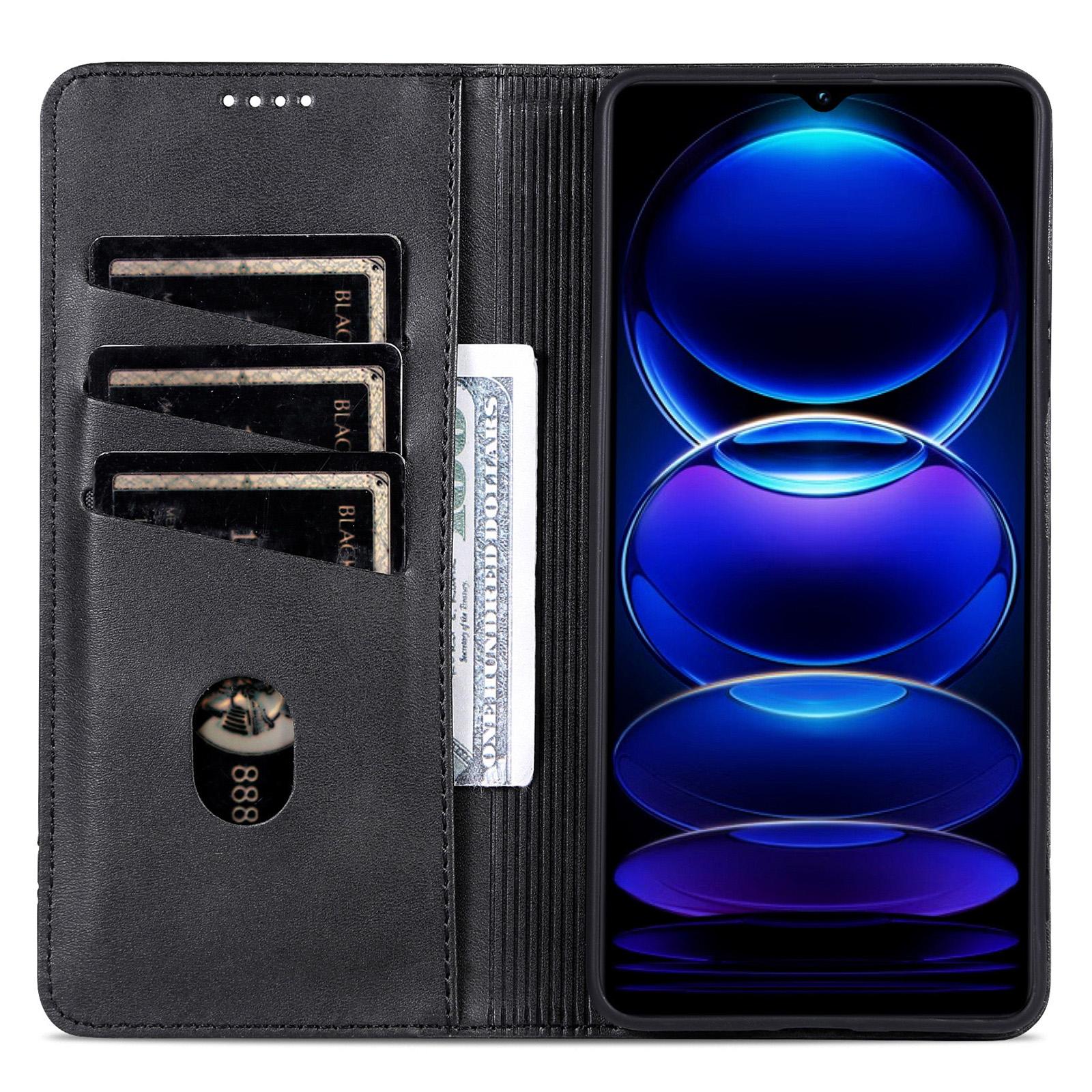 

For Xiaomi Poco C75 4G/Redmi 14R 5G/14C 4G Case Cowhide Texture PU Leather Wallet Phone Cover Coffee