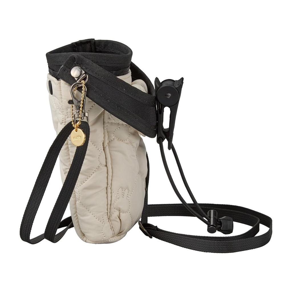 Quilted cup holder with clip that can be easily attached anywhere Mini shoulder bag with charm Miffy Ivory quilting [Hapitas] Women's B302.