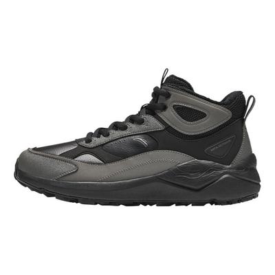 Textile, Synthetic Leather Balance Thermal High Top Casual Shoes Men's Black Gray 912448910-2