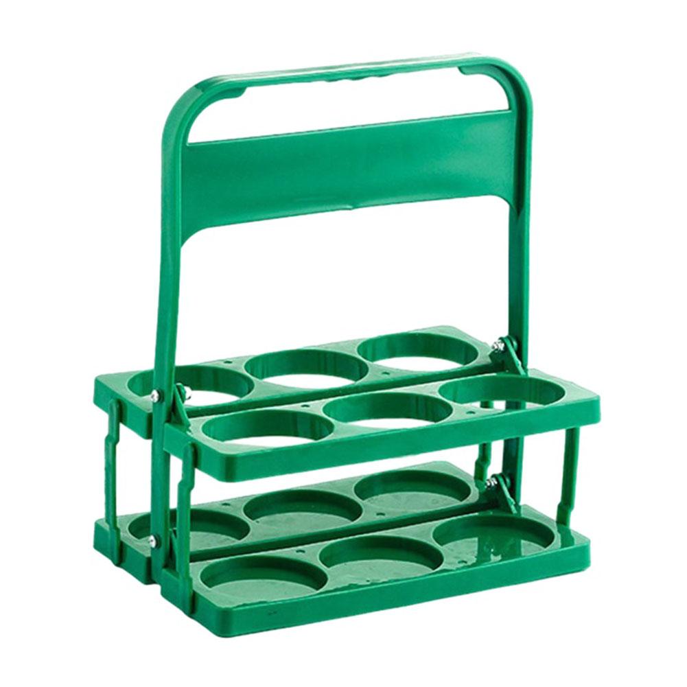 High Quality Plastic Plastic Basket Beer Rack Bottle Holder Foldable Reusable 6 Pack Beer Bottle Food Delivery