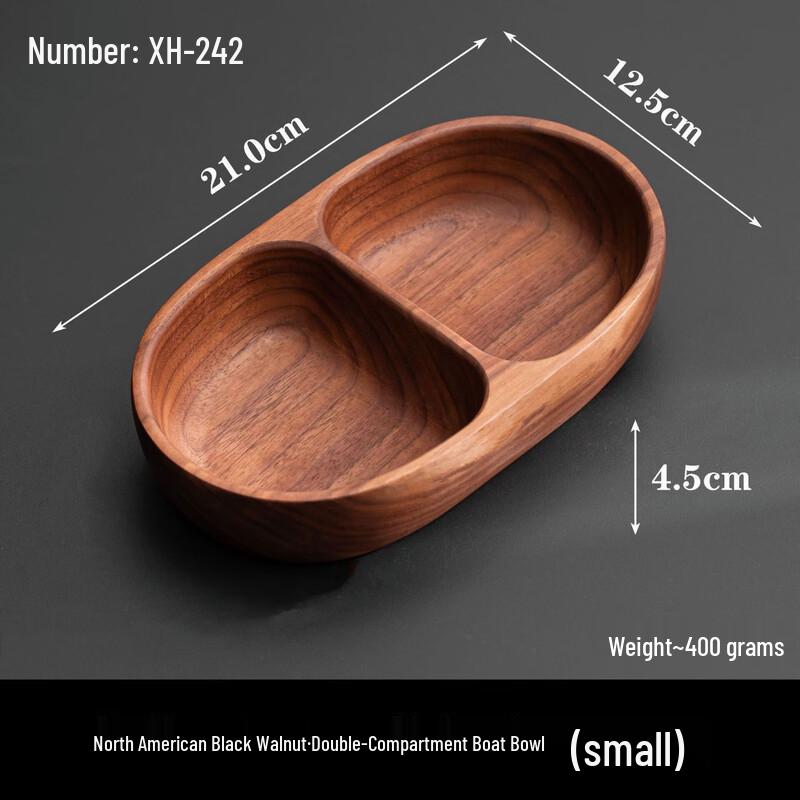 North American Black Walnut Solid Wood Snack & Dessert Bowl