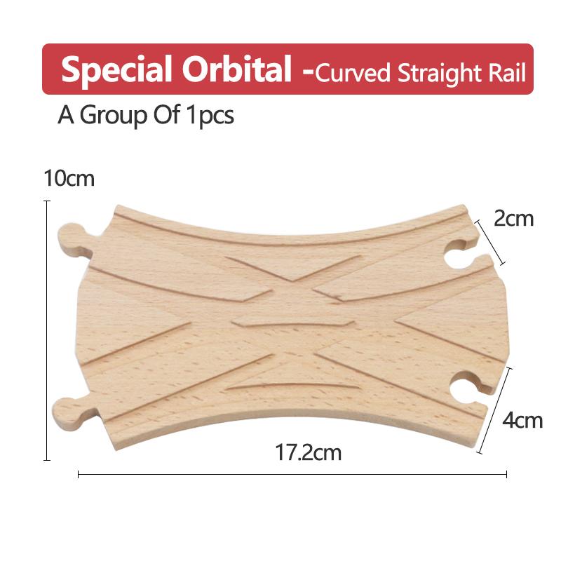 Wooden Small Track Train Toy Children's Set Magnetic Train Bulk Accessories Track K X Track Boy Birthday Toy Gift X10