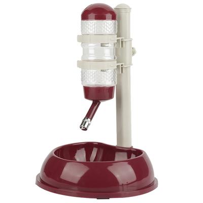 Adjustable Dog Bowl Food Dispenser Drinking Bowl Feeder for Pets Cats Dogs Brown