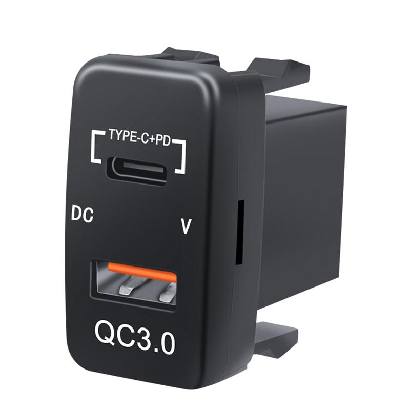 

Автомобильное зарядное устройство 12 В с двумя портами USB C Pd, адаптер для быстрой зарядки телефона, зарядное устройство для автомобильного прикуривателя, автомобильные аксессуары