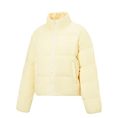 LiNing Sports Trend Series Stand Collar Zipper Solid Color Warm Down Jacket Women Jacket AYMV236-4