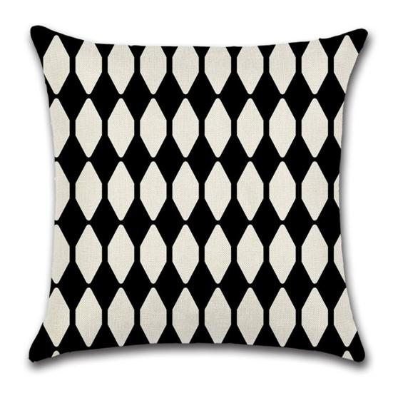 Bedruckter Kissenbezug Geometrisches Muster Widerstandsfähige Dekoration Nicht ausbleichend Waschbarer Kissenbezug Abnutzung Couch-Kissenbezug