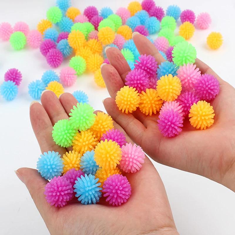 12Pcs Tpr Bayberry Sphere Hedgehog Small Massage Sphere For Yoga Foot Massage Ball Vent Decompression Soft Squishy Squeeze Fidget Toy