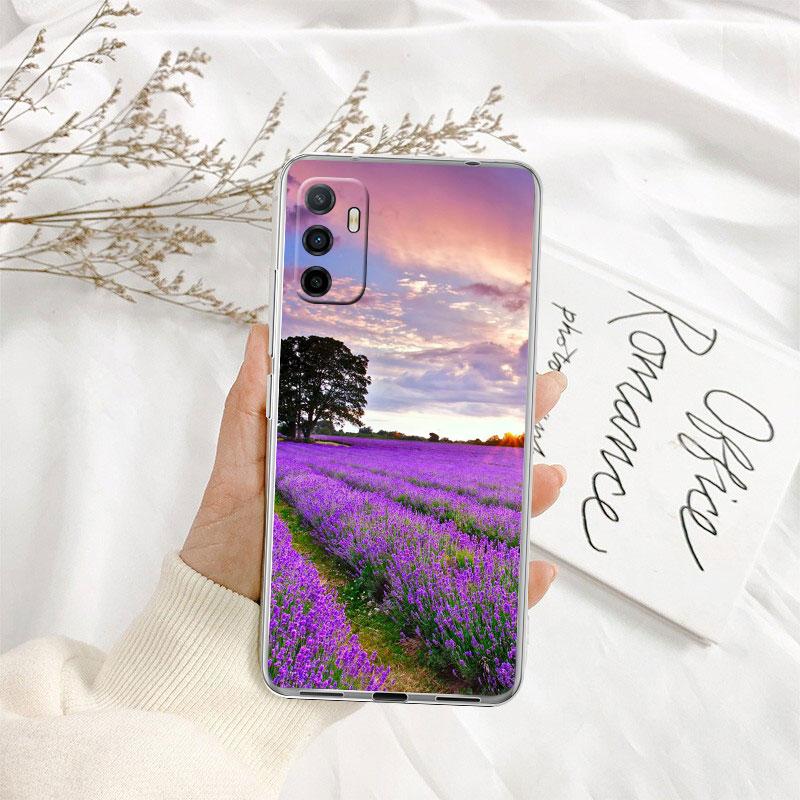 IK42 Lavendel Lila Blume Transparente Handyhülle für Motorola Moto G7 G8 G9 G84 G85 G73 G24 G15 Z2 Play Power Plus