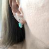 Silver Earrings with Natural Emerald 1.189ct, Cubic Zirconia (2163459)