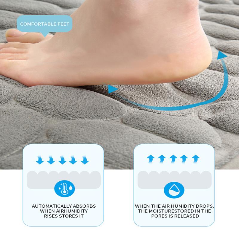 Washroom Toilet Foot Mat U-shaped Floor Mat Waterproof Pad Bathroom Water Absorption Anti-skid Pad