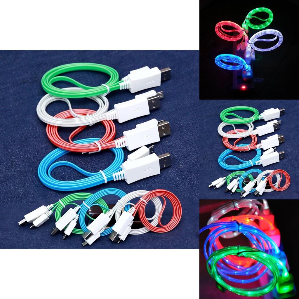 Led Light Usb Sync Data Charger Cable For Ipad Iphone 5678x And