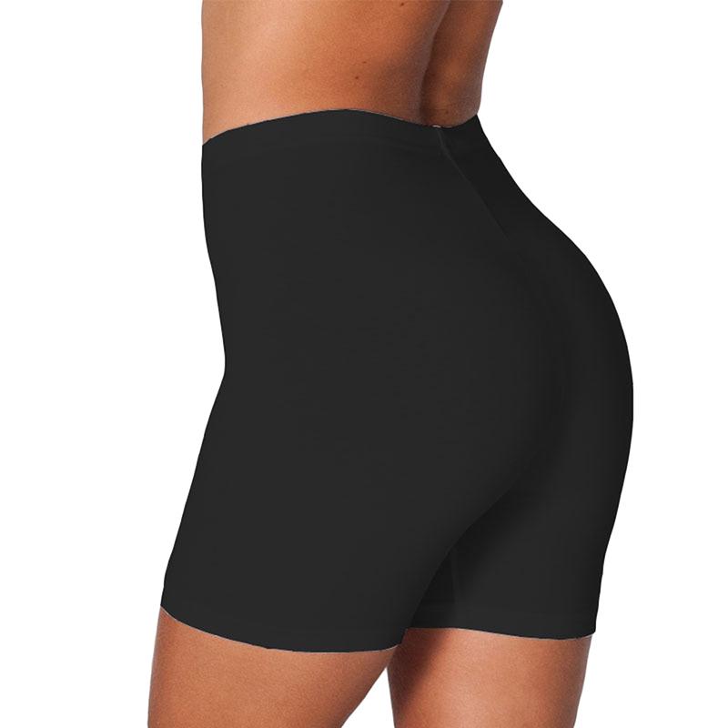 

Ladies Summer High Waisted Seamless Safety Shorts Elastic Solid Color Design Anti-Slip Anti-Exposure for Skirt Dress Matching Daily Comfort Wear XL чорний