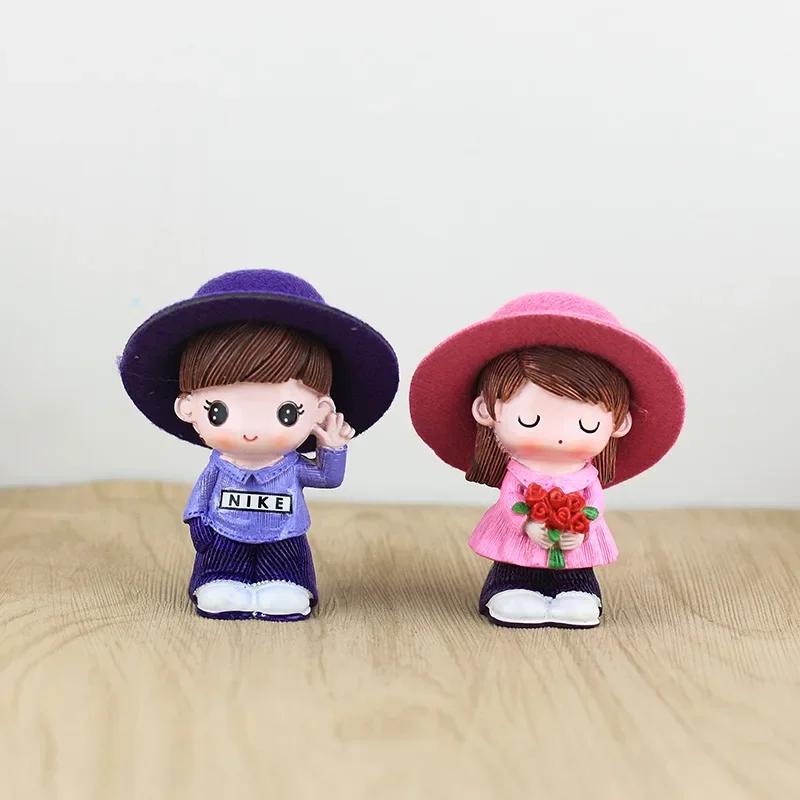 Creative and Fresh Home Playful and Cute Elf Dolls Resin Crafts Tabletop Decorations Car Decoration Accessories