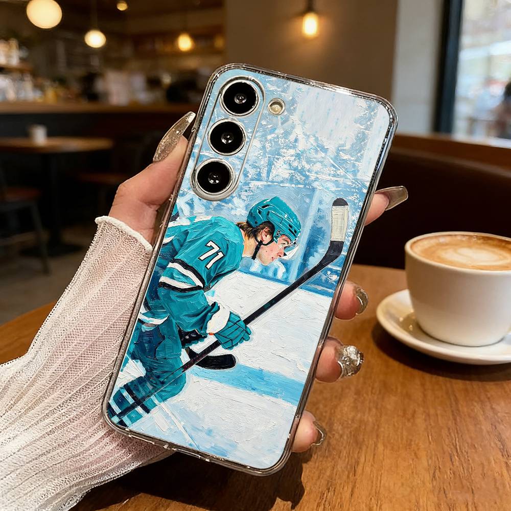 COOL M-Macklin Celebrini Phone Case For Samsung Galaxy S24 S25 S23 S22 S21 Plus S24 S25 Transparent Cover Case
