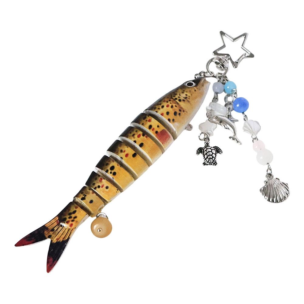 

Брелок Рыболовная Приманка Акриловая Подвеска Рыба Забавный Брелок Рыболовные Подарки для Мужчин жёлтый