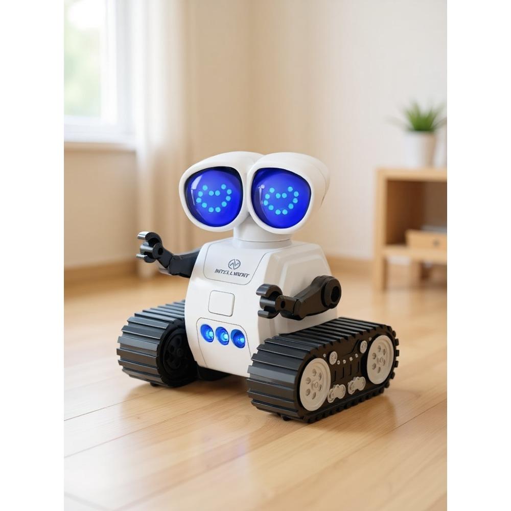 Rechargeable Remote Control Robot for Kids, Talking Robot with Music, LED Eyes and Walking Functions