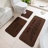 3D Carved Three-Dimensional Bathroom Floor Mat Toilet Three-Piece Non-Slip Absorbent Carpet