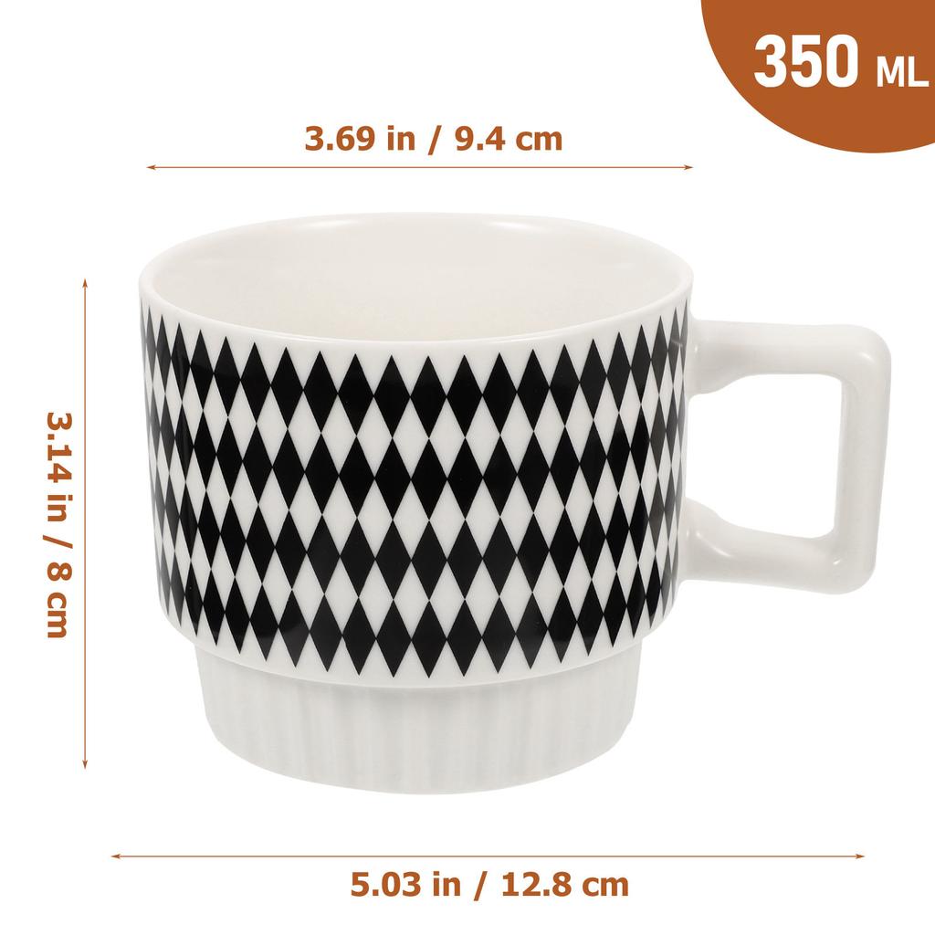 Nordic Style Ceramic Coffee Mug Large Tea Cup with Comfortable Handle Ideal for Latte Cappuccino Hot Chocolate Gift for Family